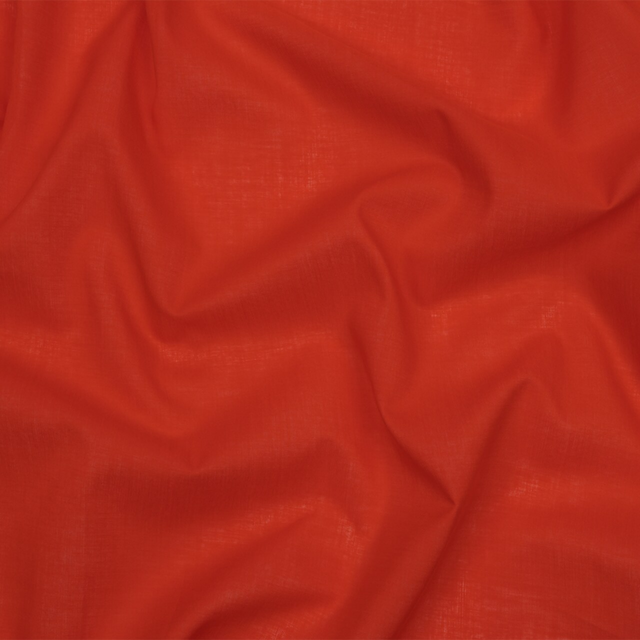 1 Yard Red Cotton Voile Lightweight Sheer Breathable Solid Fabric